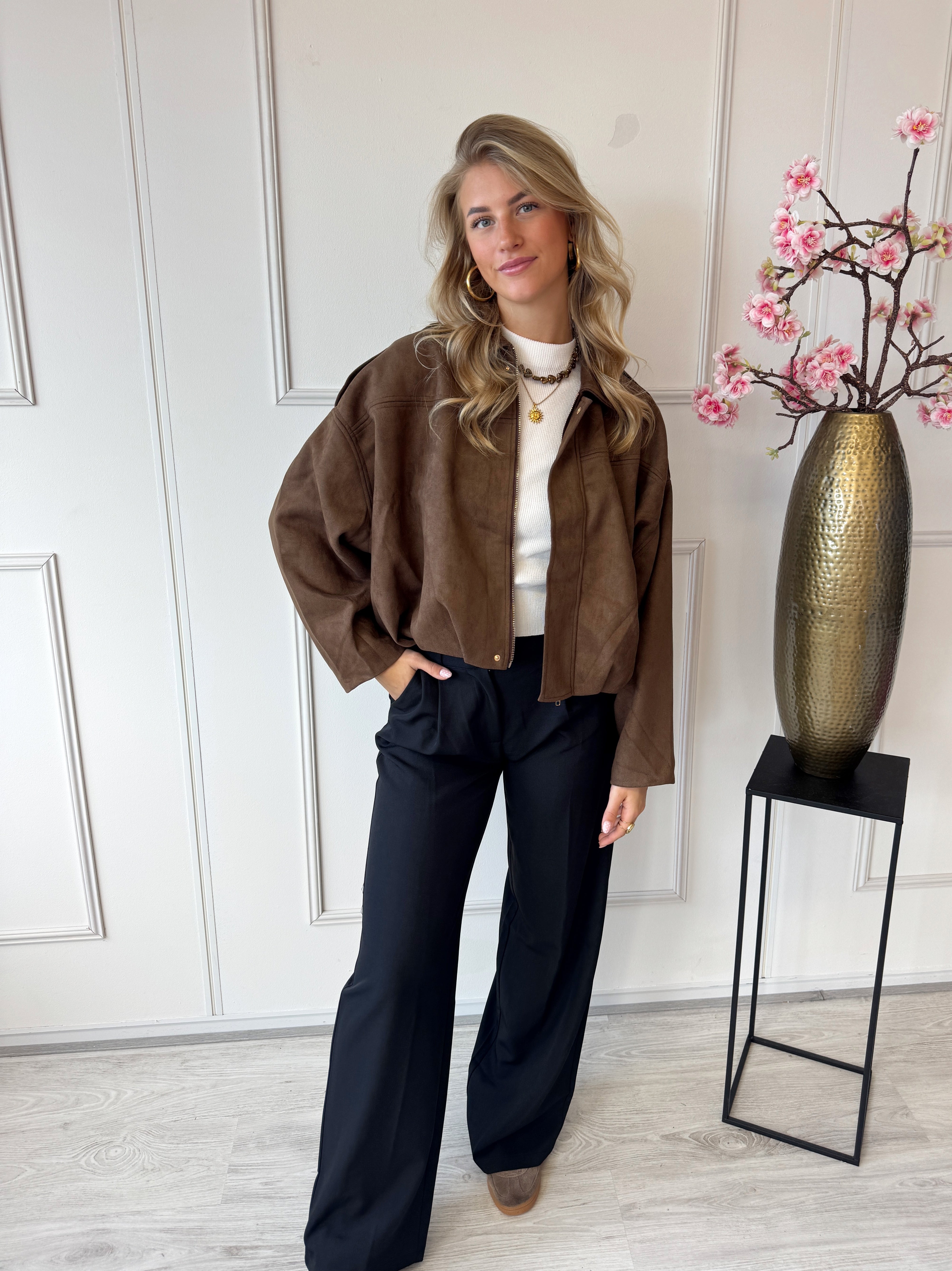 Suede Daimy Jas | Bruin