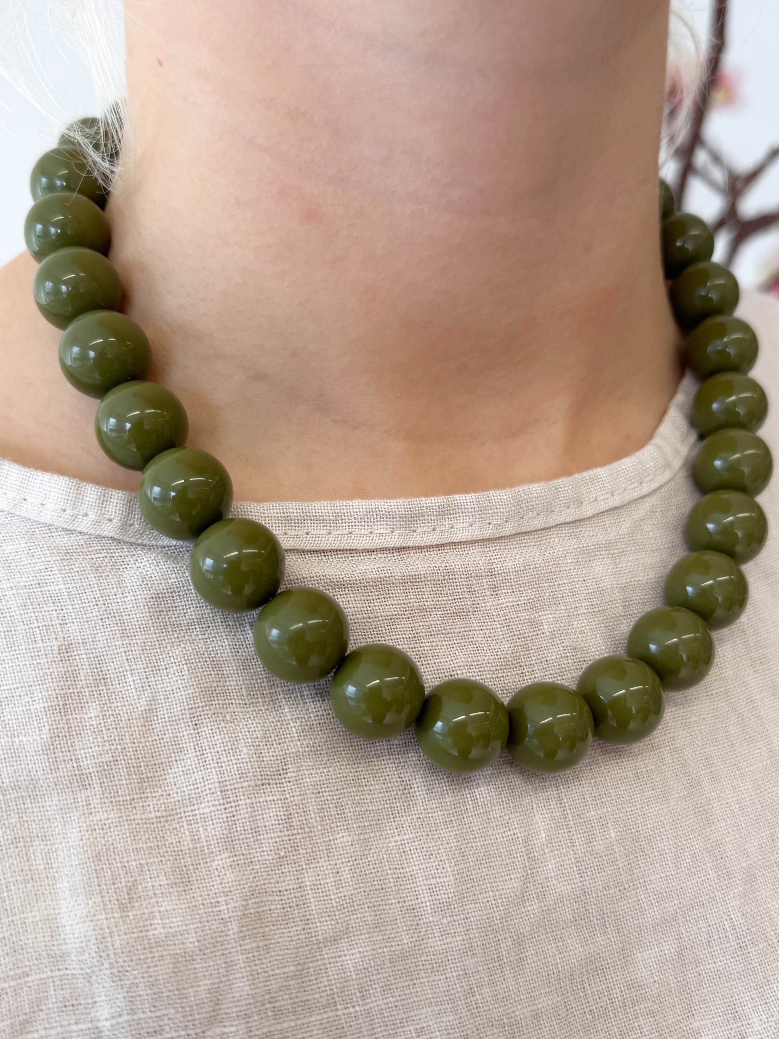 Grote Kralen Ketting | Groen
