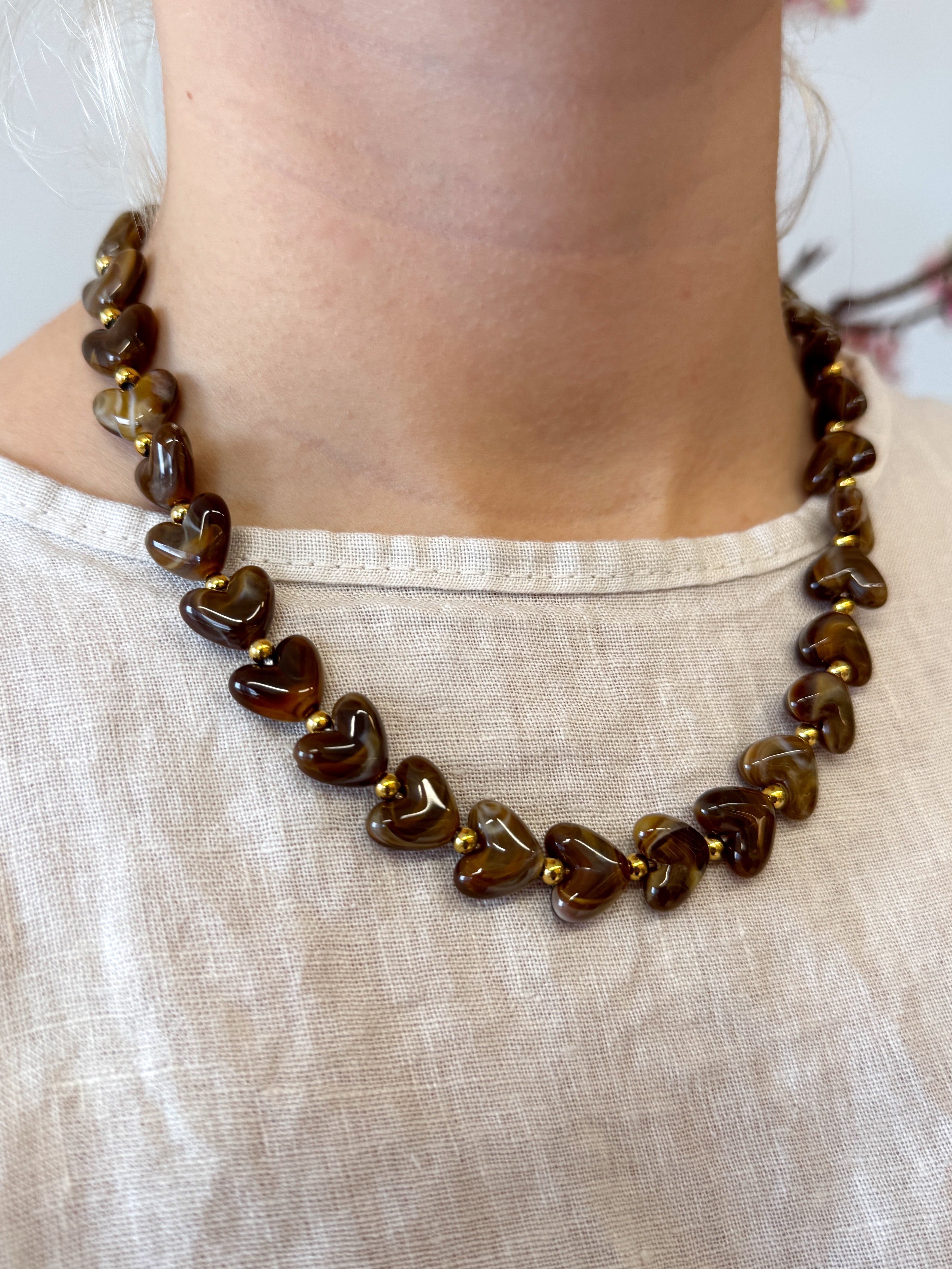 Hartjes Ketting | Bruin