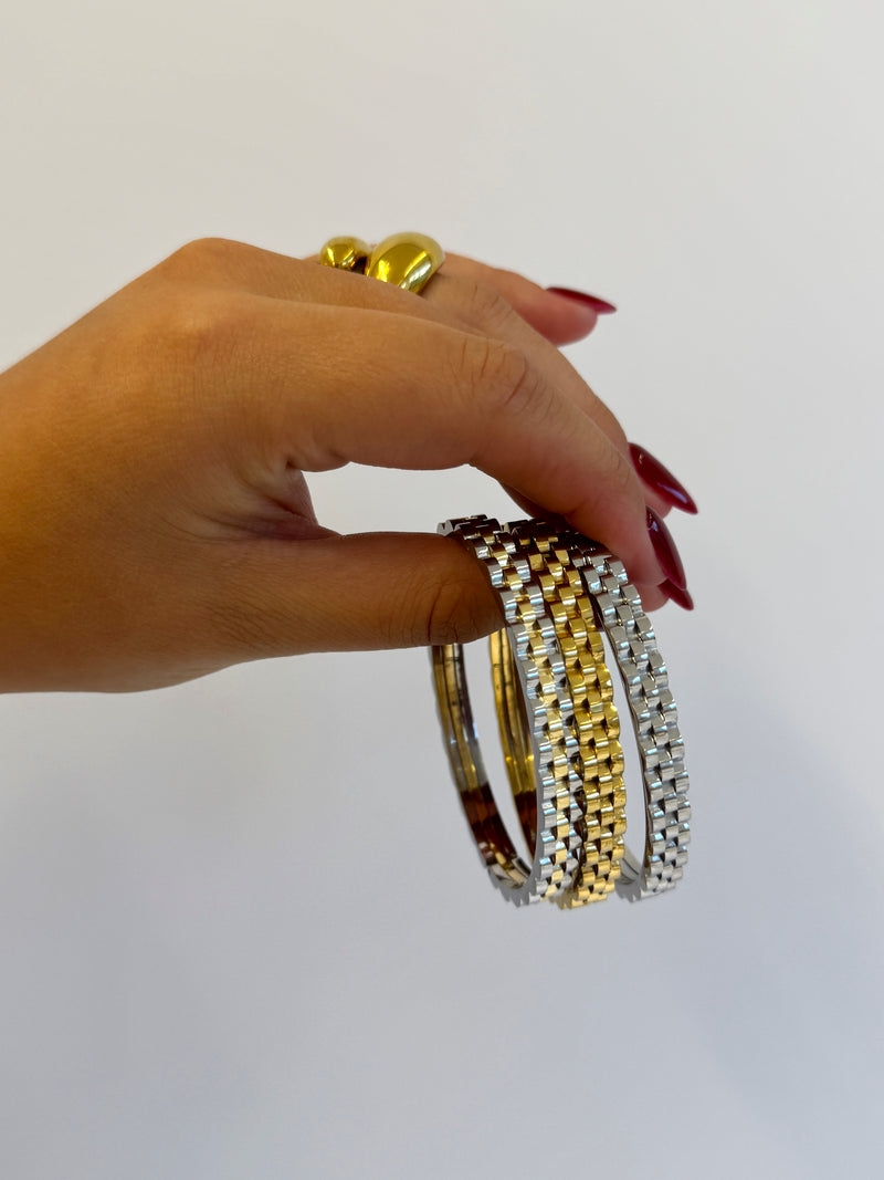 Schakel Inspired Armband | Zilver