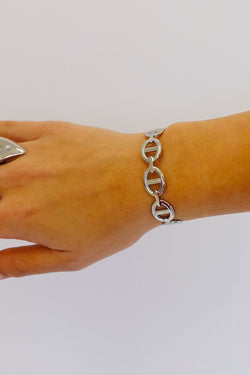 Double D Chain Armband | Zilver