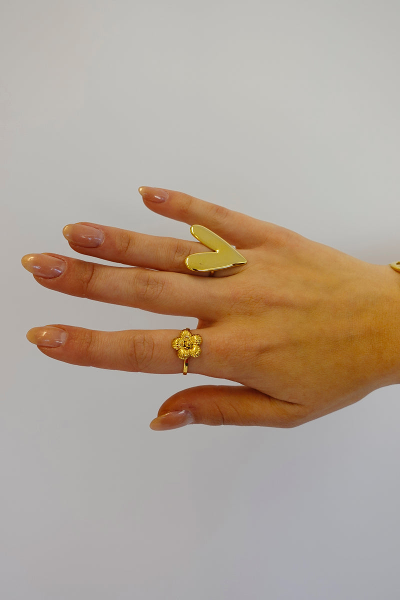 Mini Flower Ring | Goud