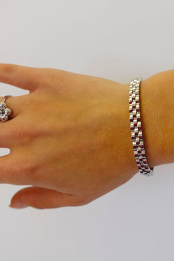 Schakel Inspired Armband | Zilver