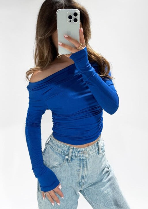 Alani Top | Cobalt Blauw