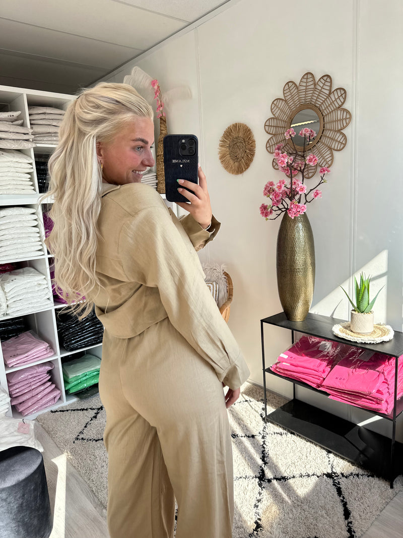 Linnen Blouse | Camel