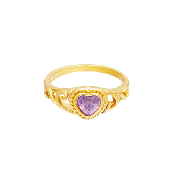 Zirkoonsteen Ring | Goud Lila