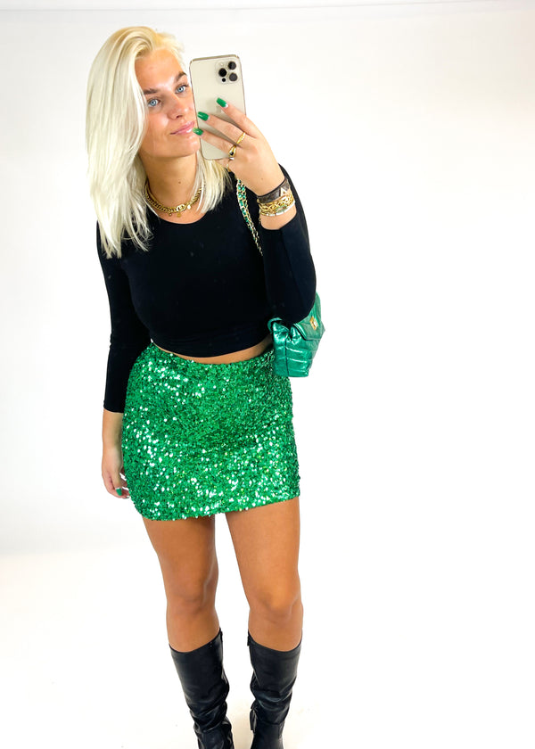 Sequin Carla Skirt | Groen