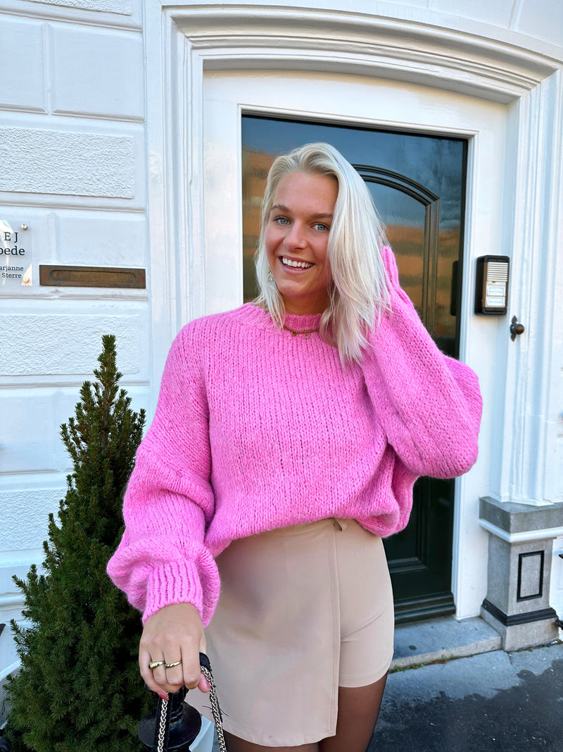 Lesley Sweater | Hot pink