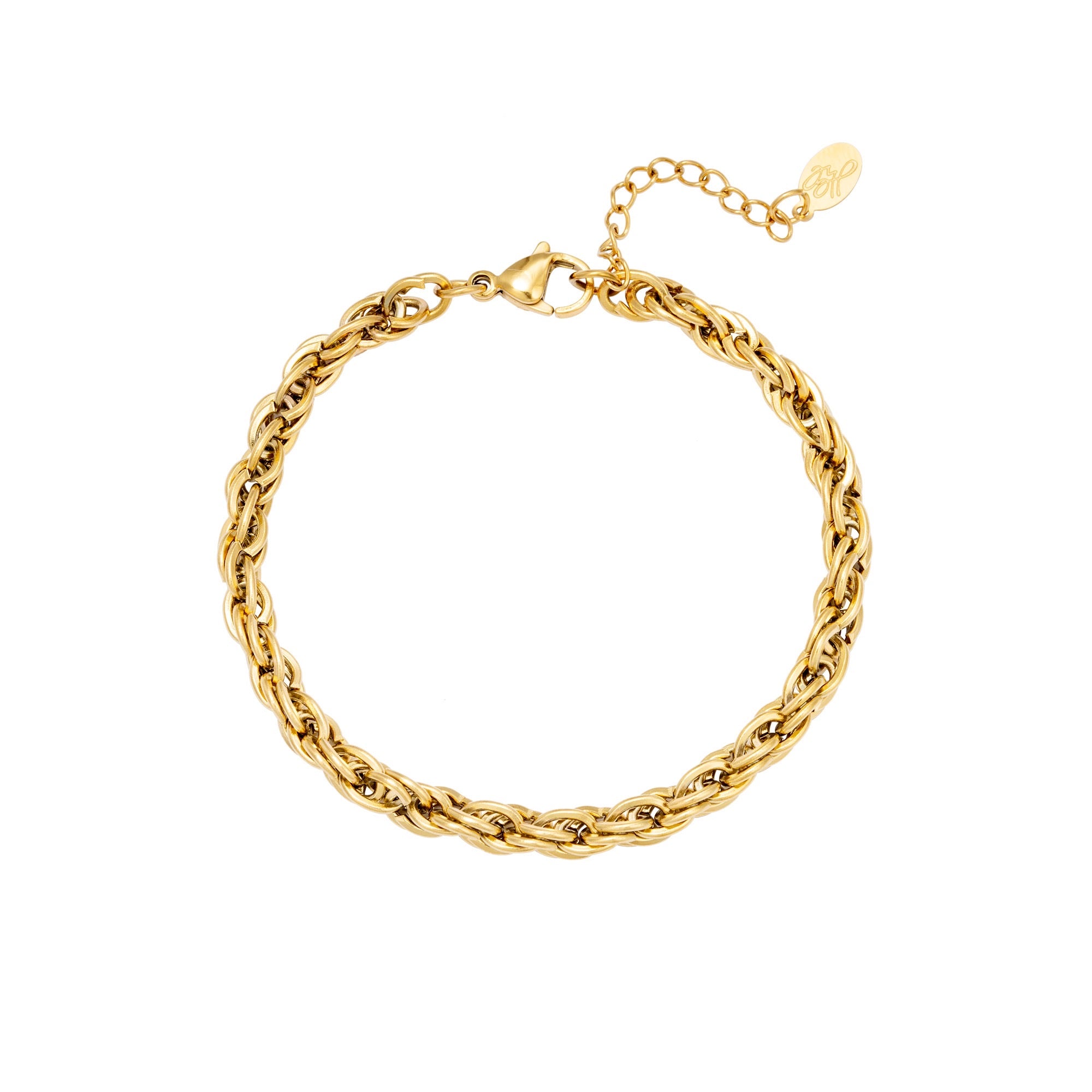 Twisted Chain Armband | Goud