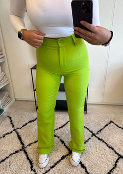 Tess Pantalon | Lime Groen