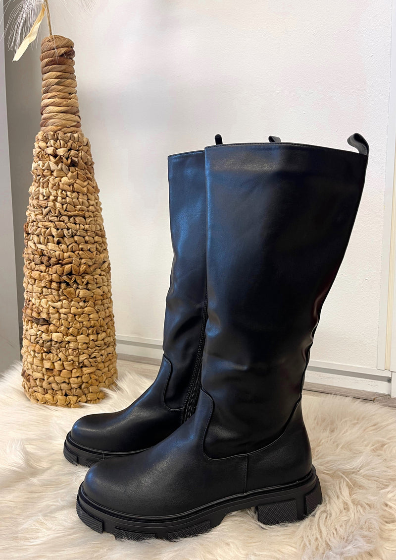 Long Chelsea Boots | Zwart