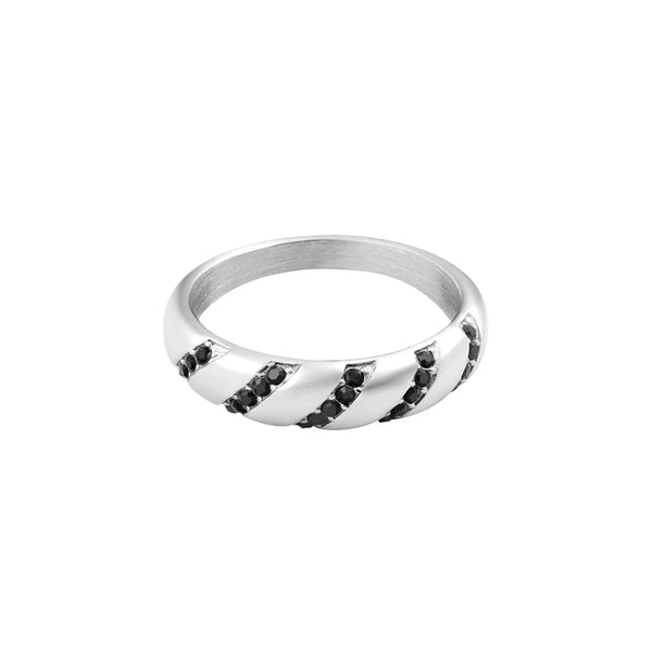 Ring Zirkoon Swirl | Zilver